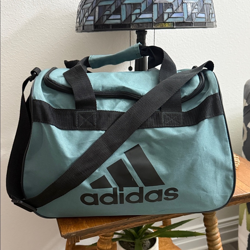 ADIDAS MARINE GREEN DUFFEL BAG FOR GYM OR WEEKENDER, AIRLINE CARRY-ON CLASSIC